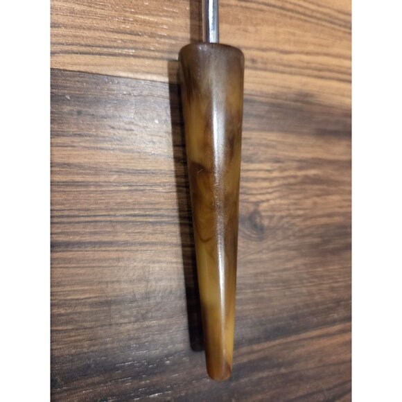 Swirled Butterscotch Rootbeer Bakelite Bar Cocktail Long Mixing Spoon MCM - Picture 2 of 7